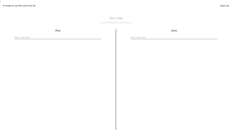Pros and Cons