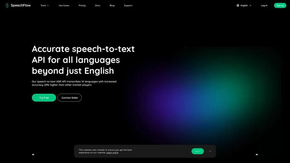 SpeechFlow - Powerful Speech to Text API