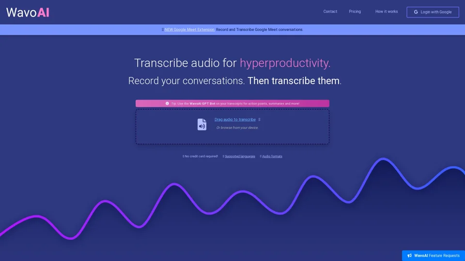 WavoAI - AI-Powered transcripts & Interactive Summarization
