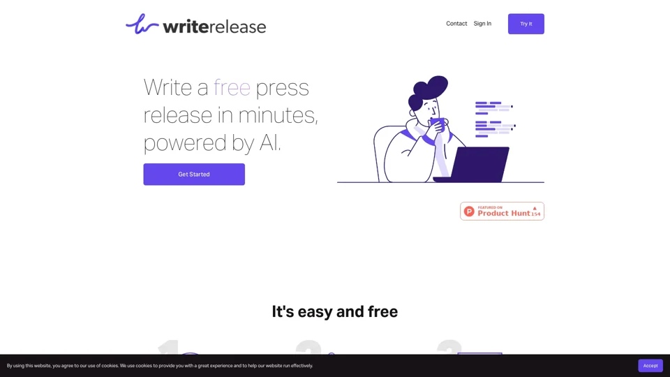 Write Release | Write a free press release in minutes, powered by AI