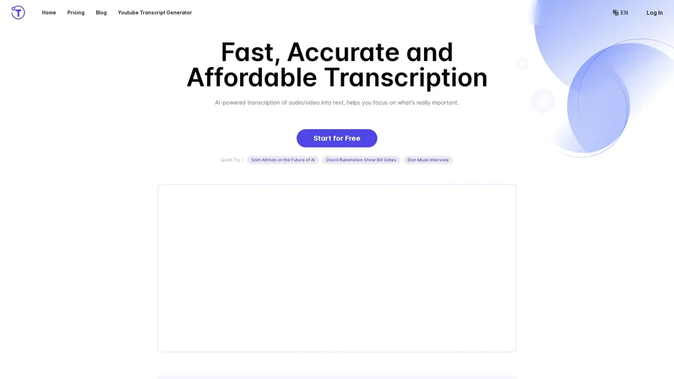 Transcribe Audio and Video to Text Free Online | Yescribe.ai