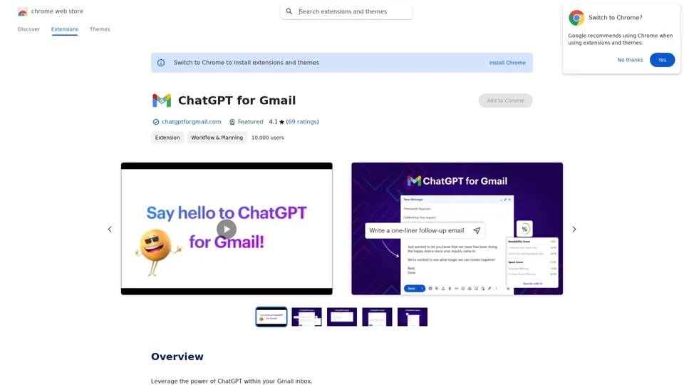 ChatGPT for Gmail - Chrome Web Store