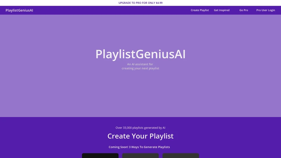 PlaylistGeniusAI | Home