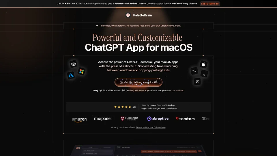 PaletteBrain · ChatGPT for macOS App