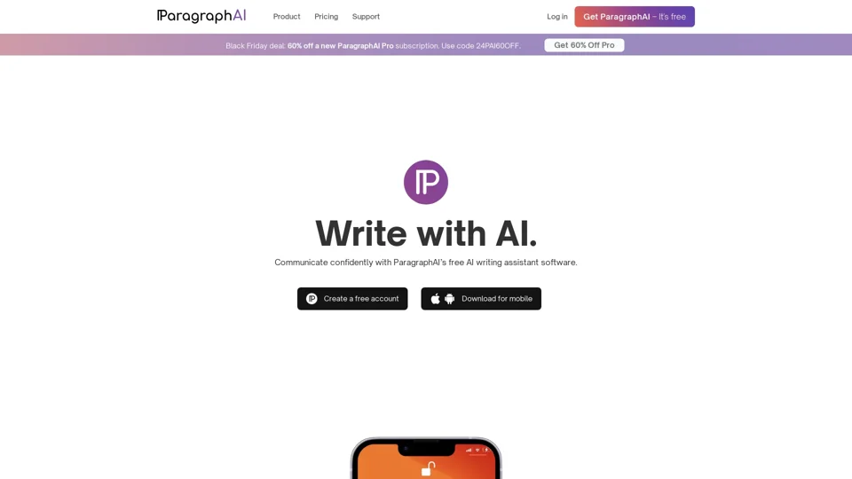 Best AI Writing Assistant App: Try ParagraphAI for Free