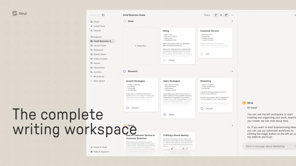 Strut – The complete writing workspace