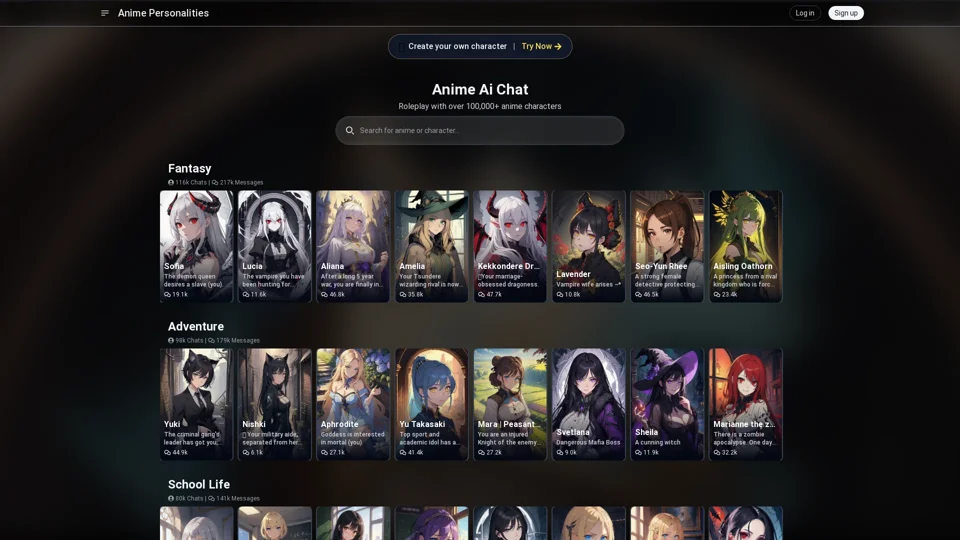 Anime Ai Chat - Chat with Anime Characters | Anime Personalities