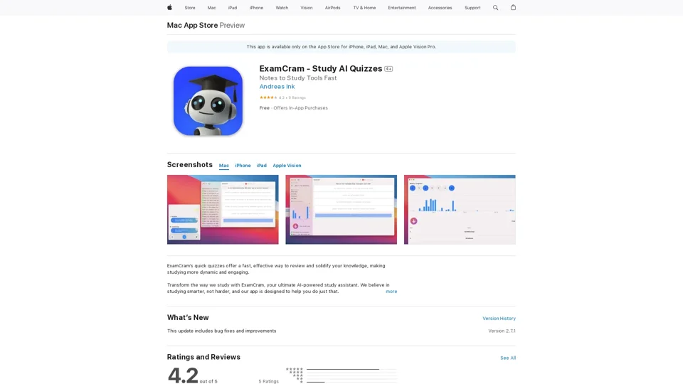 ExamCram - Study AI Quizzes on the App Store