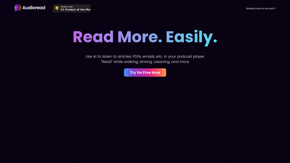 Audioread: Listen to Article, PDF, Email in Browser or Podcast App