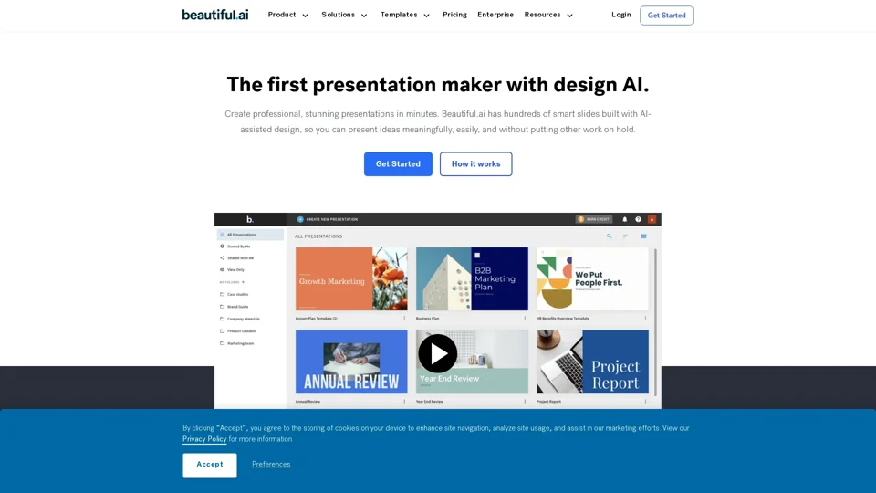 The first presentation maker with design AI | Beautiful.ai