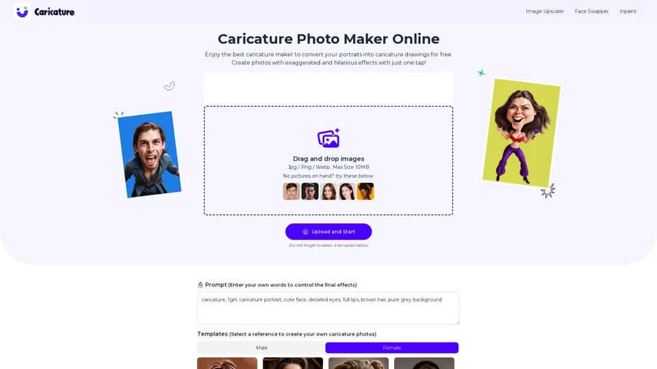 Caricaturer.io | Dramatic Caricature Maker Online