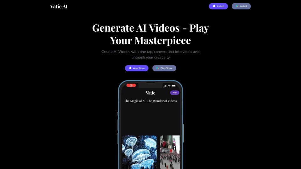 Create & Generate Free AI Videos — Vatic AI
