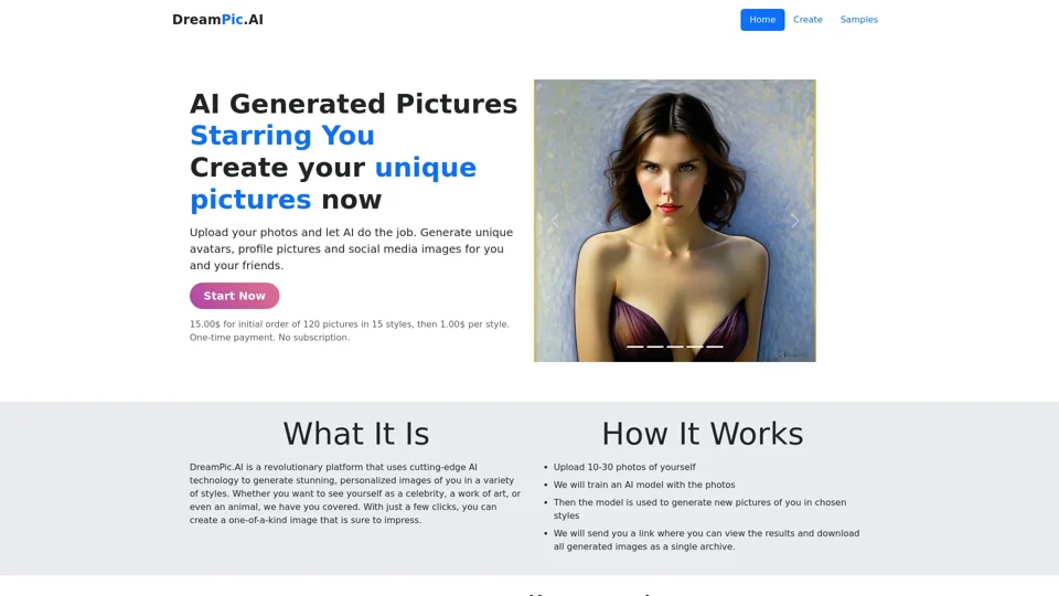 DreamPic.AI - AI Generated Pictures Starring You