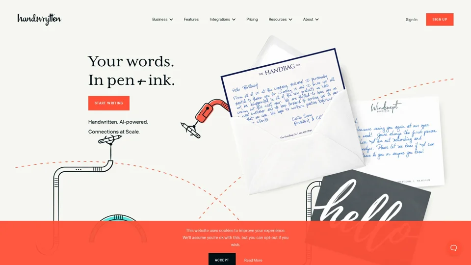 Handwrytten | Handwritten Notes Service and Card Automation