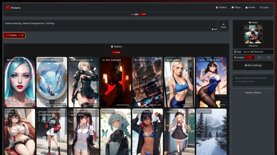 Holara - Anime Image Generation - Holara