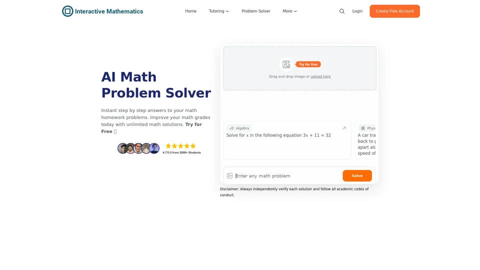 AI Math Problem Solver