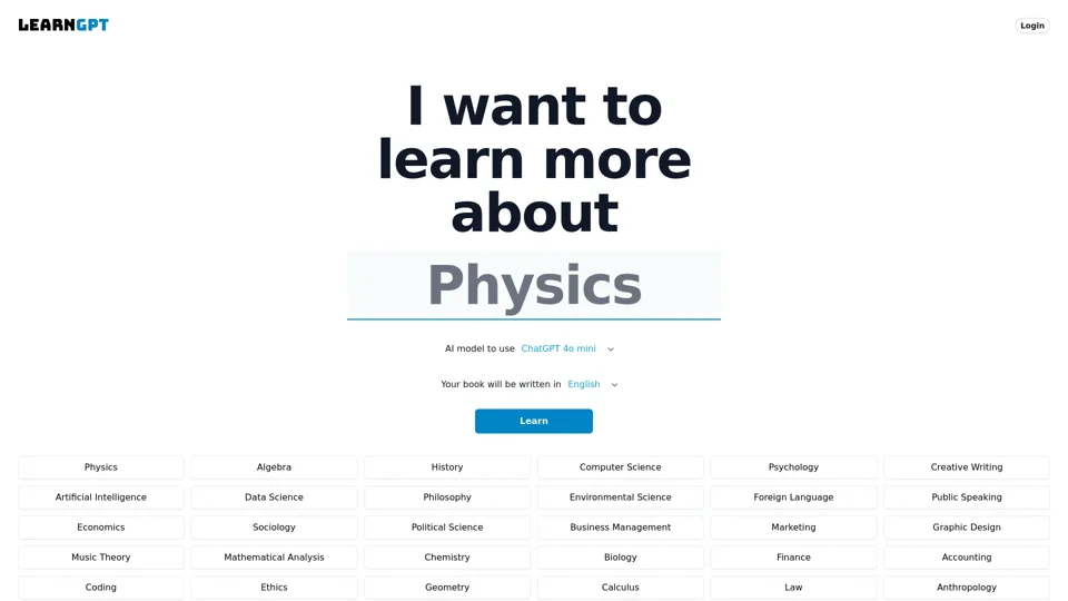 LearnGPT - New Topic