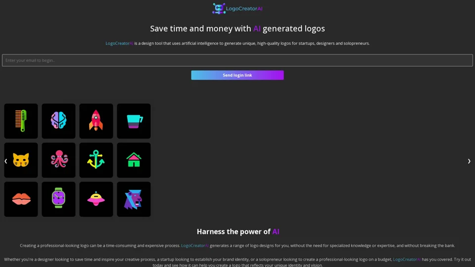 LogoCreatorAI - Logos created by AI