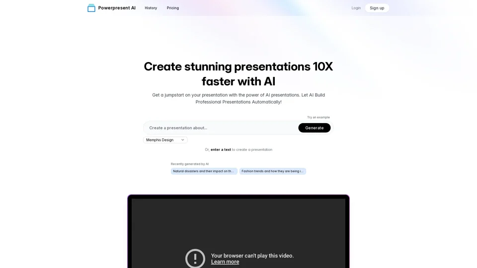Powerpresent AI - Create powerful presentations with AI