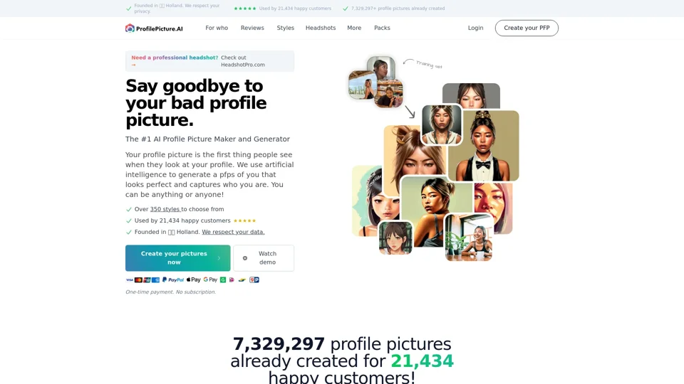 AI Profile Picture Generator and Maker | PFP.AI