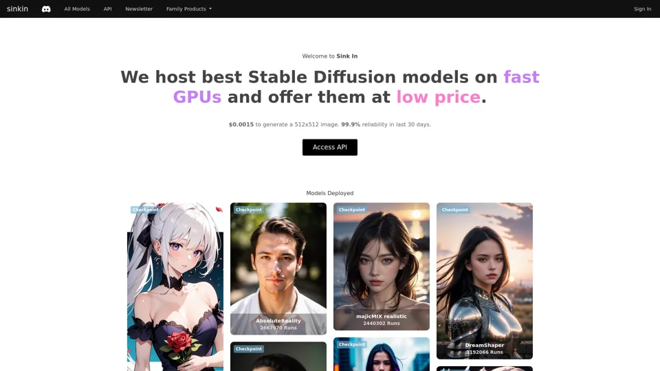 Sink In: Stable Diffusion AI image generator