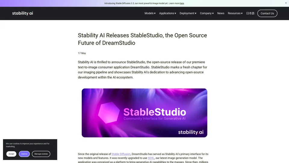 Stability AI Releases StableStudio, the Open Source Future of DreamStudio — Stability AI