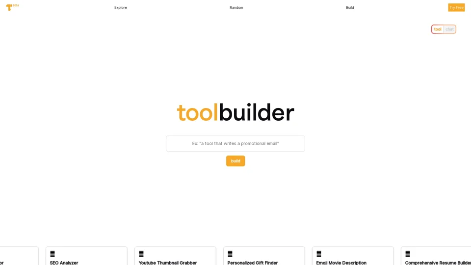 toolbuilder - Build Your Own Artificial Intelligence Generated Tool