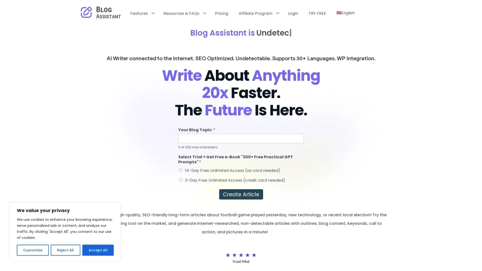Blog Assistant | Dead Simple AI Automated Blog Writer