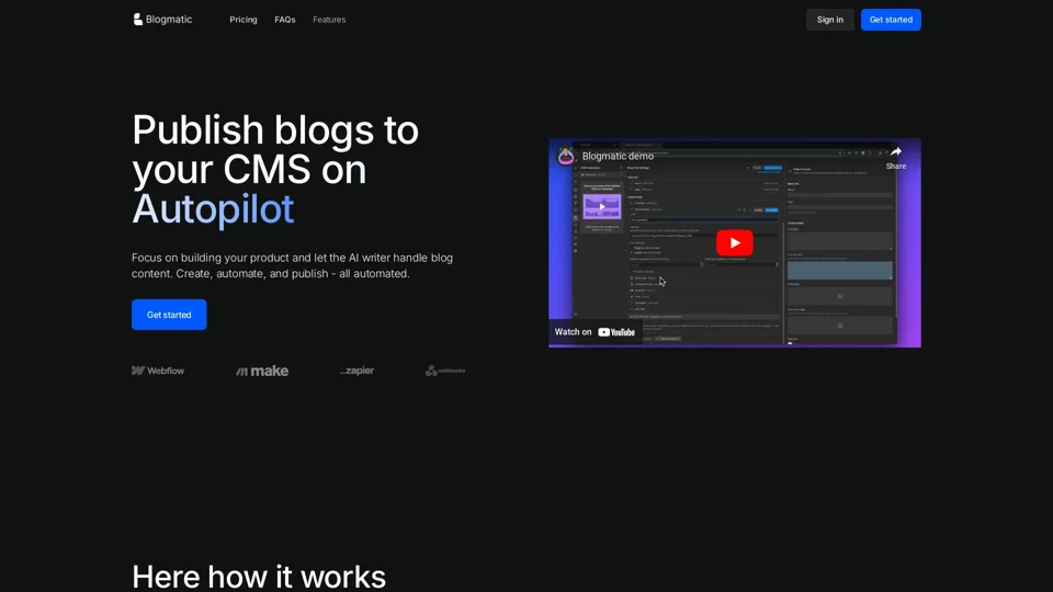Blogmatic - Create AI agent for writing blog and publishing to CMS.