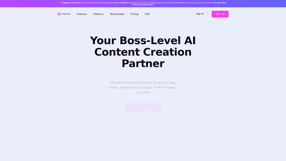 Typeboss AI | Boss-Level AI Generation Tool – Typeboss AI | Boss-Level AI Generation Tool