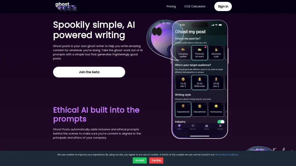 GhostPosts.ai | AI-Powered Ghost Writer for Copywriting & Social Media