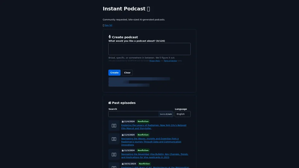 Instant Podcast
