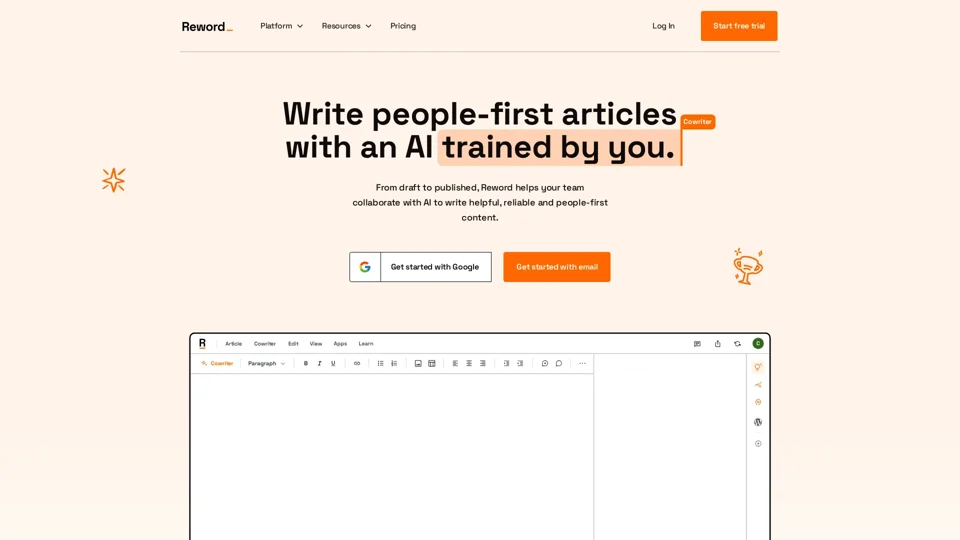 Reword: AI Writer For People-First Articles