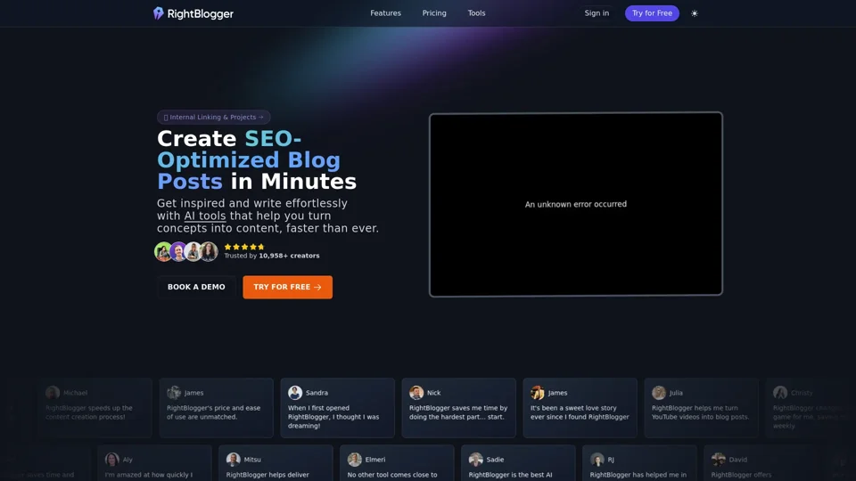 RightBlogger: AI-Powered Content Tools for Creators