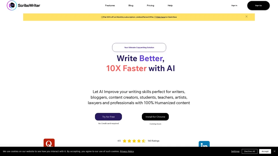 ScriboWriter | Free AI Writing Assistant