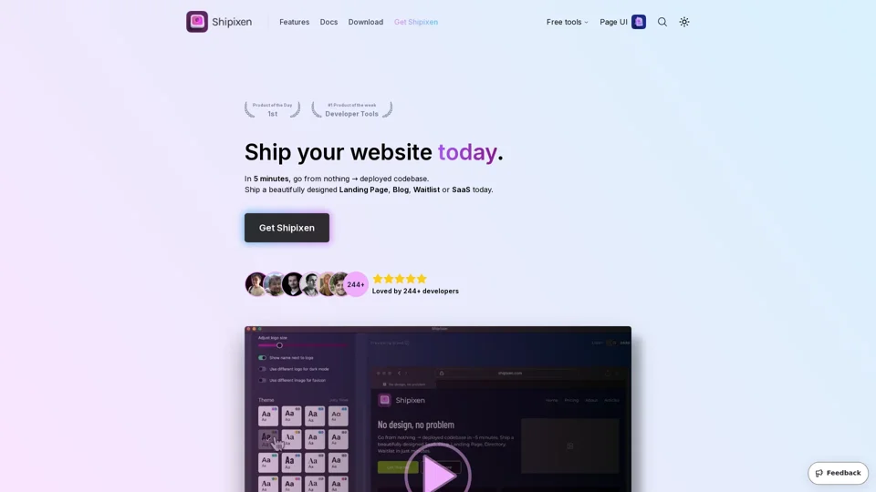 Make custom Next.js codebases with an MDX blog, TypeScript and Shadcn UI
