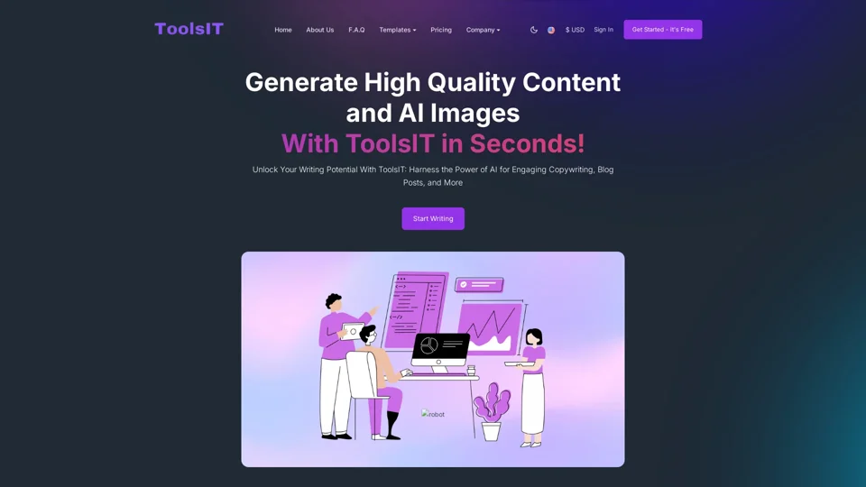 Home : ToolsIT - The Most Advanced Ai Powered Tool