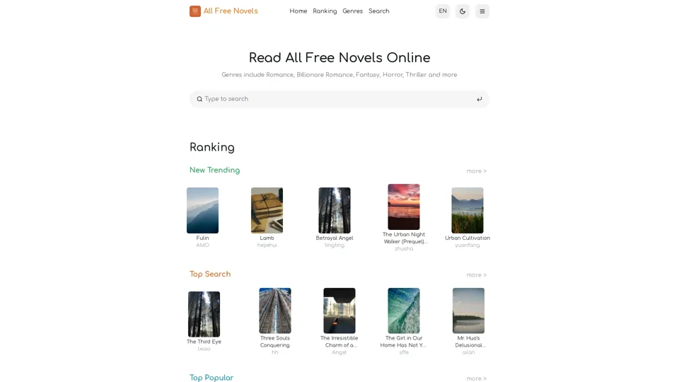 Read All Free Novels Online -  AllFreeNovels