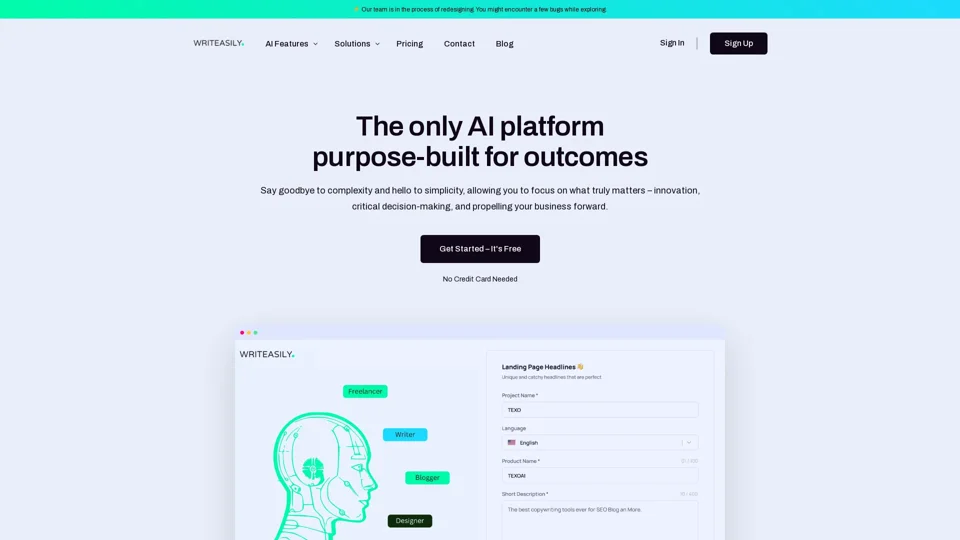Write Easily | Create Copy in Second