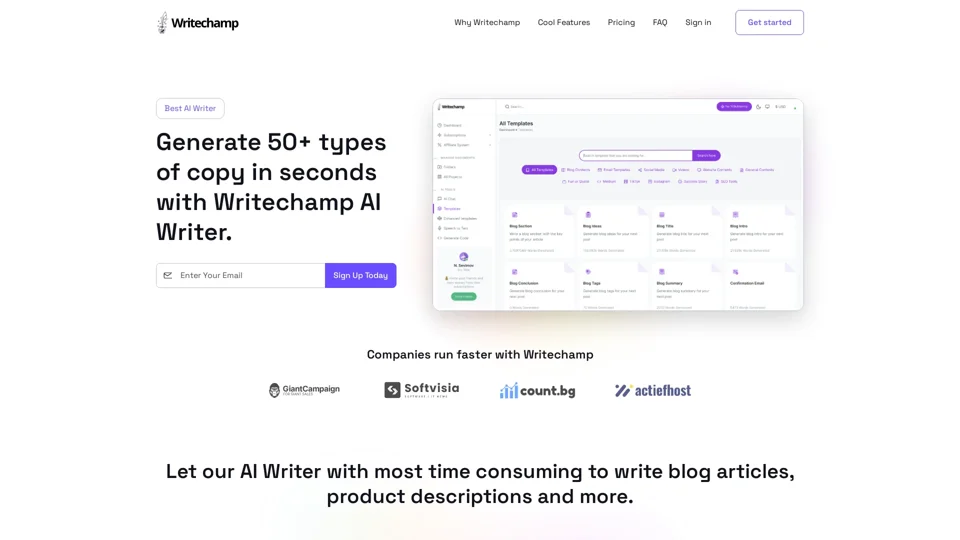 AI Writer, Text Generator & AI Copywriting Assistant