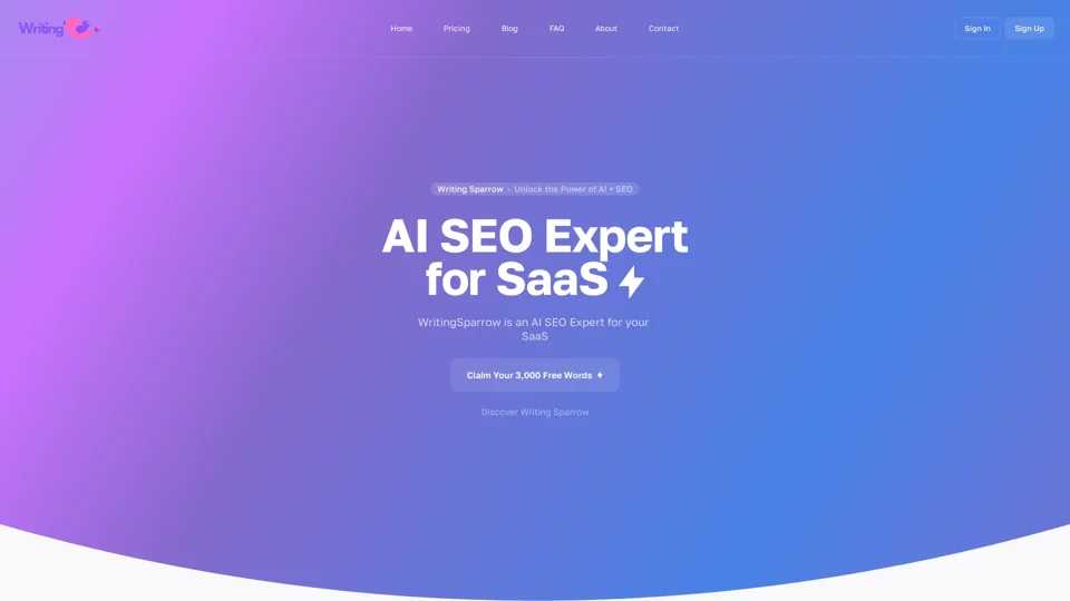 Writing Sparrow - AI SEO Assistant for Blogs/Websites