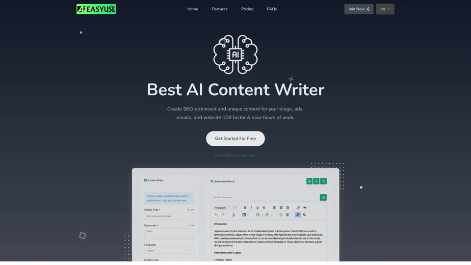 AIEasyUse - OpenAI Content & Image Generator
