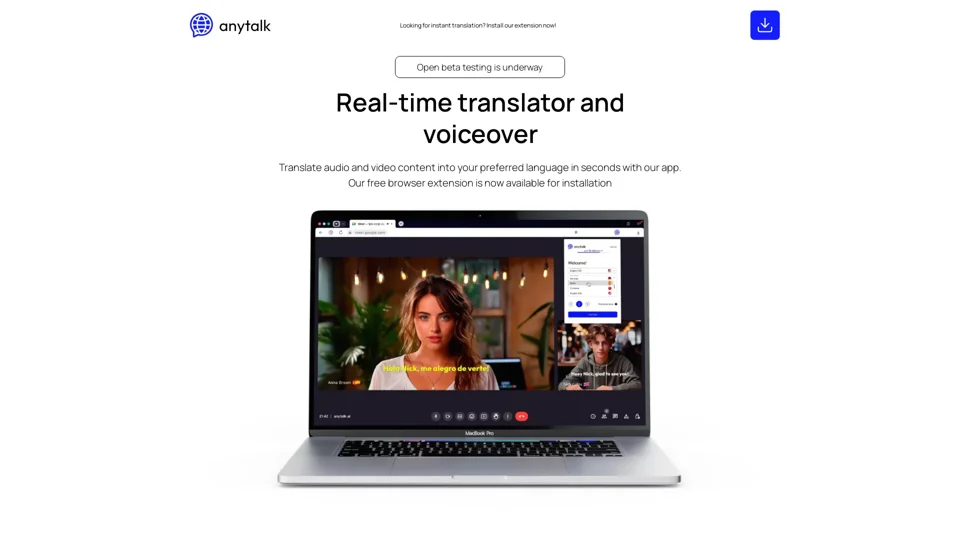 Anytalk – Real-time translator and voiceover