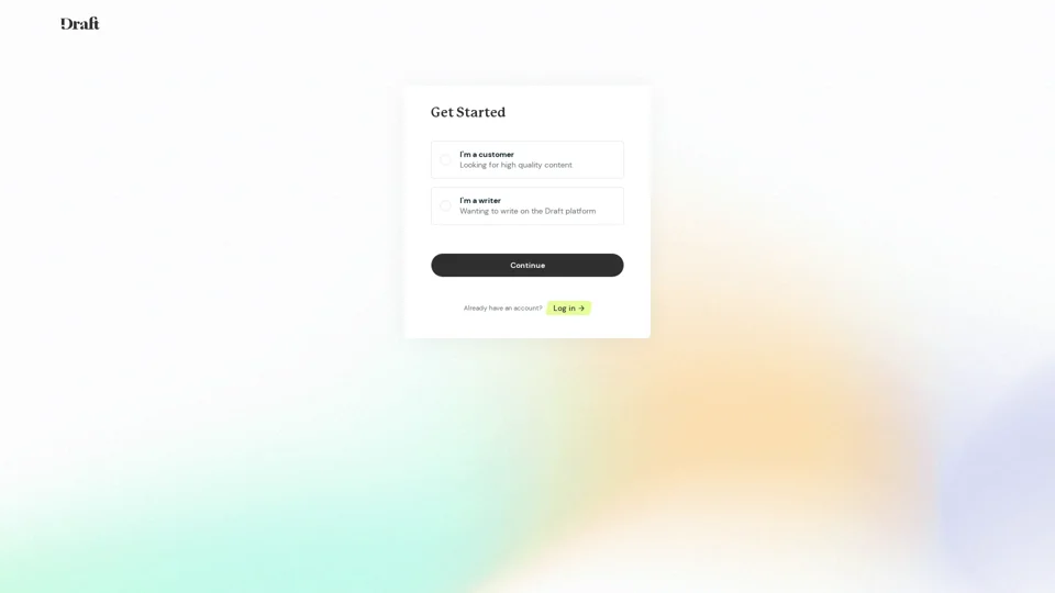 Draft | Sign up for Draft