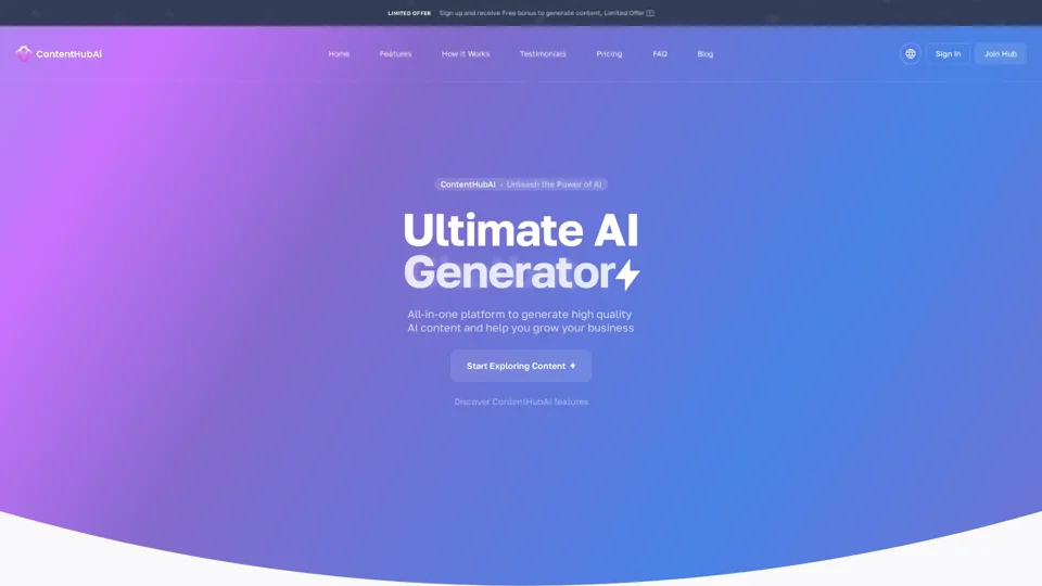 ContentHubAI: Revolutionize Content Creation with AI