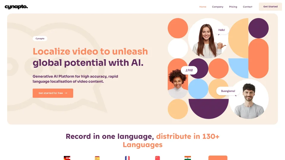 Cynapto. - GenAI platform for video localization