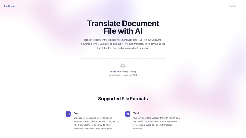 Document File Translation Powered by AI