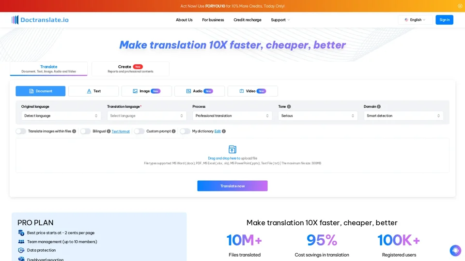 Doctranslate.io - Any Language, Any Document