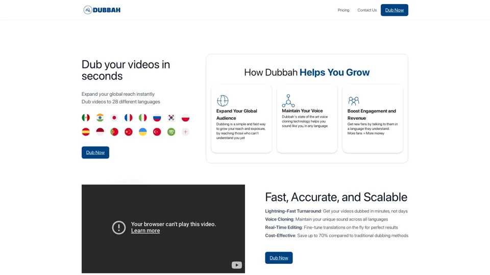 Dubbah - AI Video Ad Translation and Dubbing