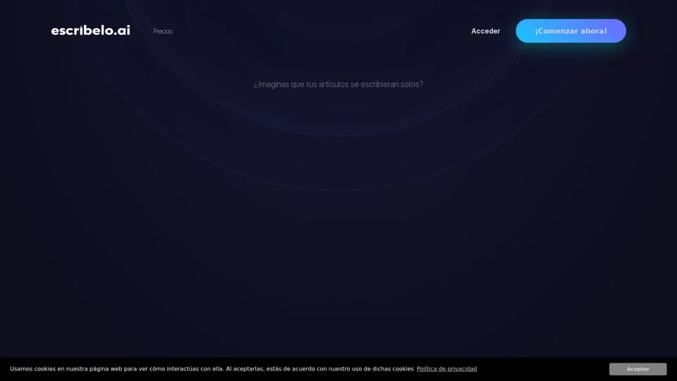 Inteligencia Artificial para escribir textos - Escríbelo